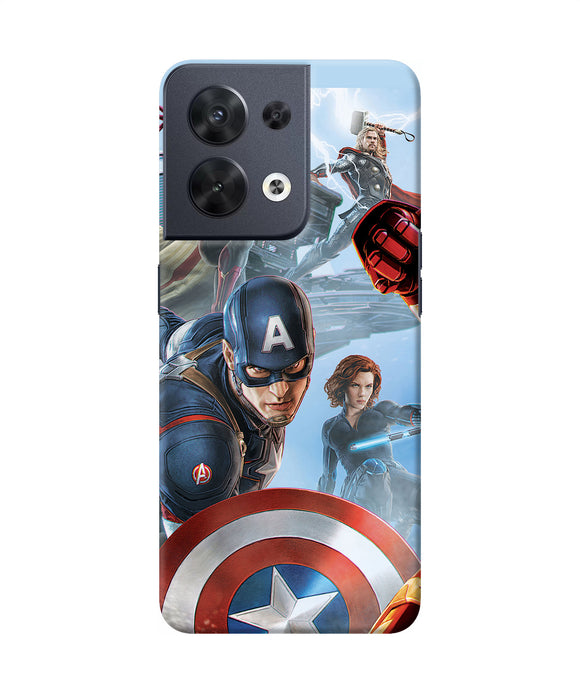 Avengers on the sky Oppo Reno8 Back Cover