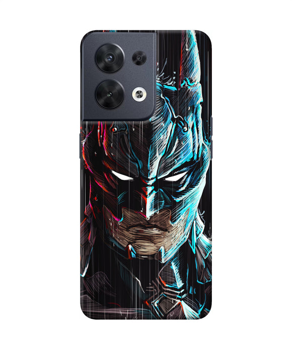 Batman face Oppo Reno8 Back Cover