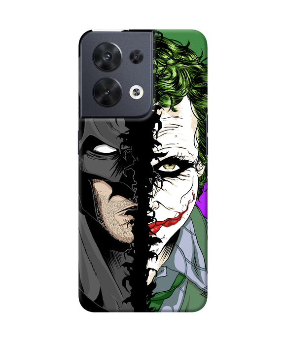 Batman vs joker half face Oppo Reno8 Back Cover