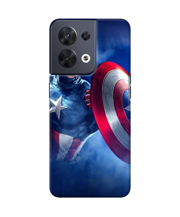 Captain america on sky Oppo Reno8 Back Cover