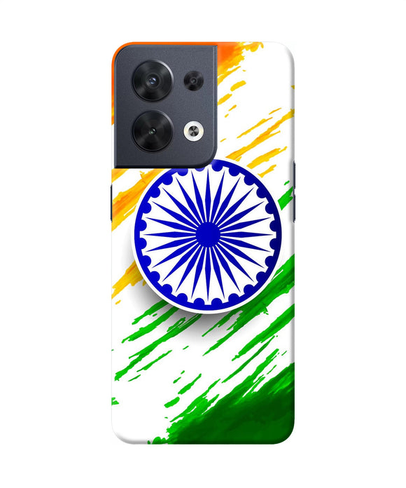 Indian flag colors Oppo Reno8 Back Cover