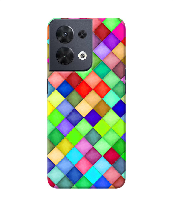 Abstract colorful squares Oppo Reno8 Back Cover