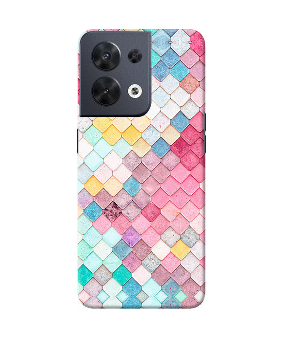 Colorful fish skin Oppo Reno8 Back Cover