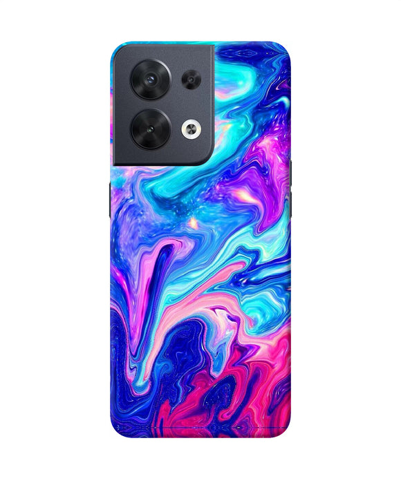 Abstract colorful water Oppo Reno8 Back Cover