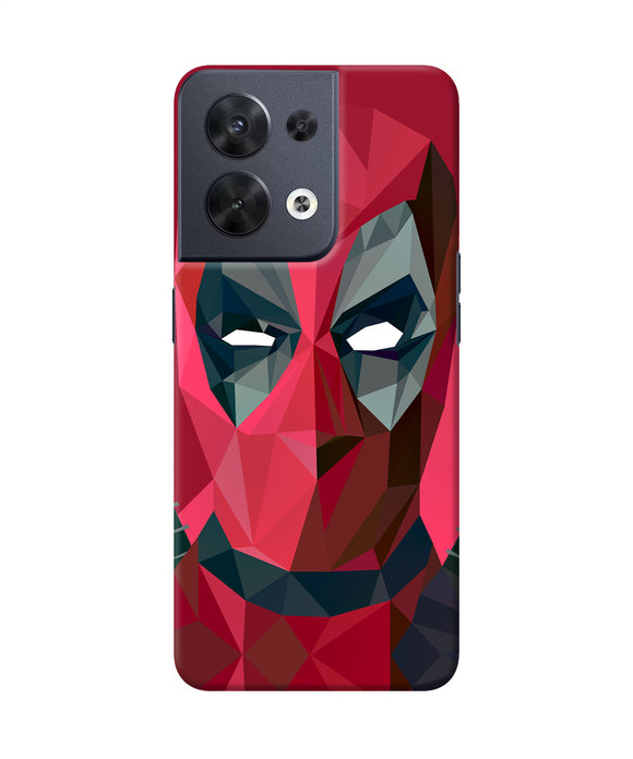 Abstract deadpool full mask Oppo Reno8 Back Cover