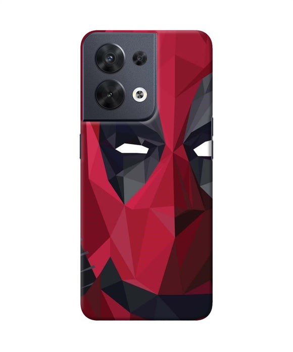 Abstract deadpool half mask Oppo Reno8 Back Cover