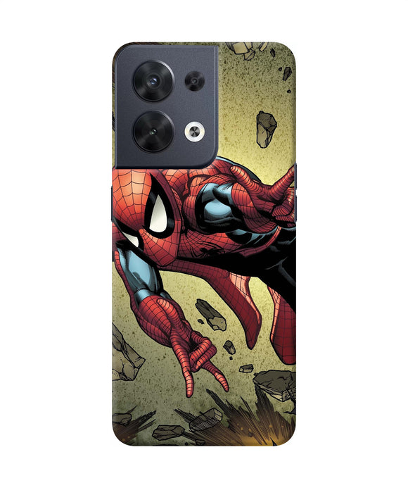 Spiderman on sky Oppo Reno8 Back Cover