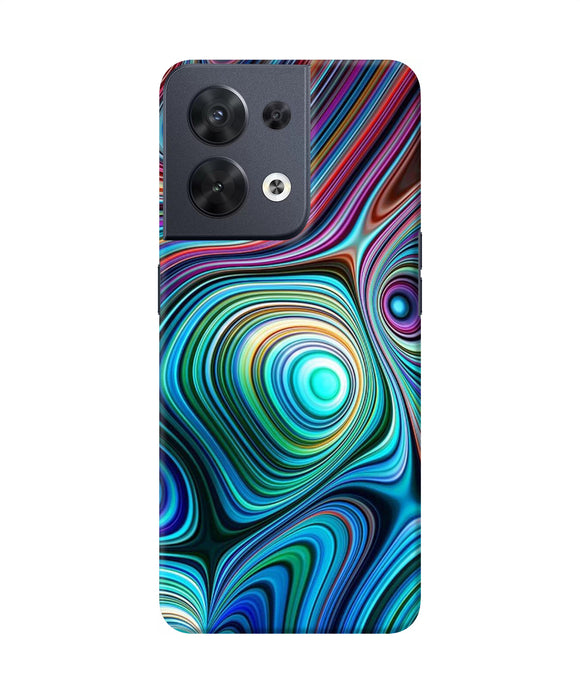 Abstract coloful waves Oppo Reno8 Back Cover