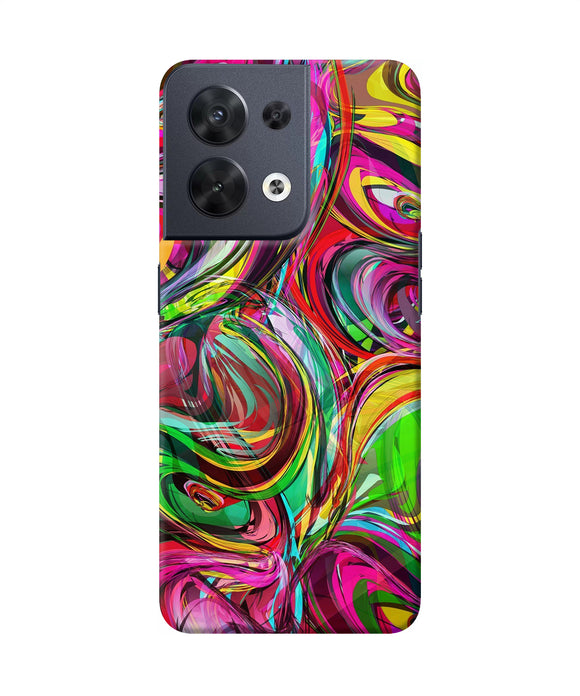 Abstract colorful ink Oppo Reno8 Back Cover