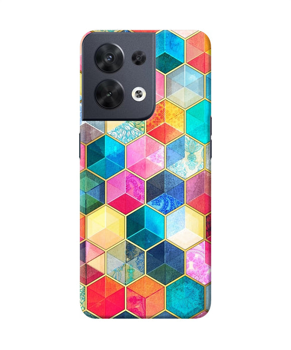 Abstract color box Oppo Reno8 Back Cover