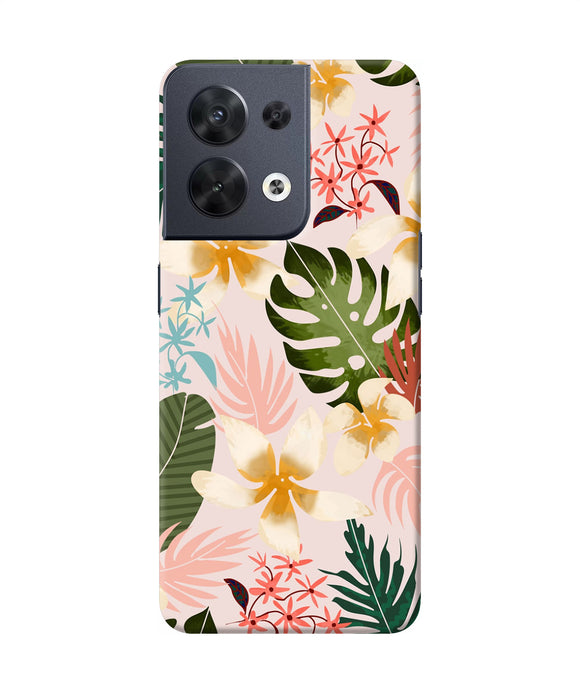 Leaf print Oppo Reno8 Back Cover