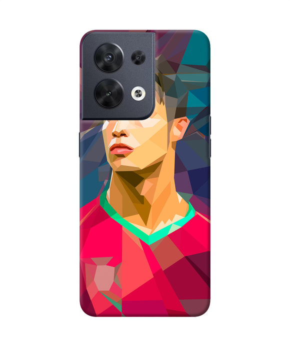 Abstract ronaldo Oppo Reno8 Back Cover