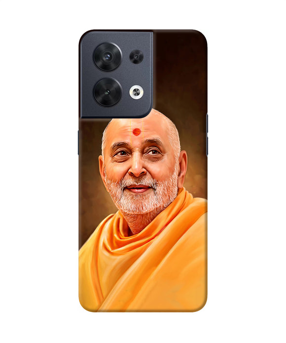 Pramukh swami painting Oppo Reno8 Back Cover