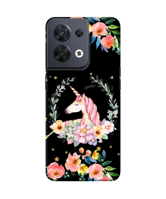 Unicorn flower Oppo Reno8 Back Cover