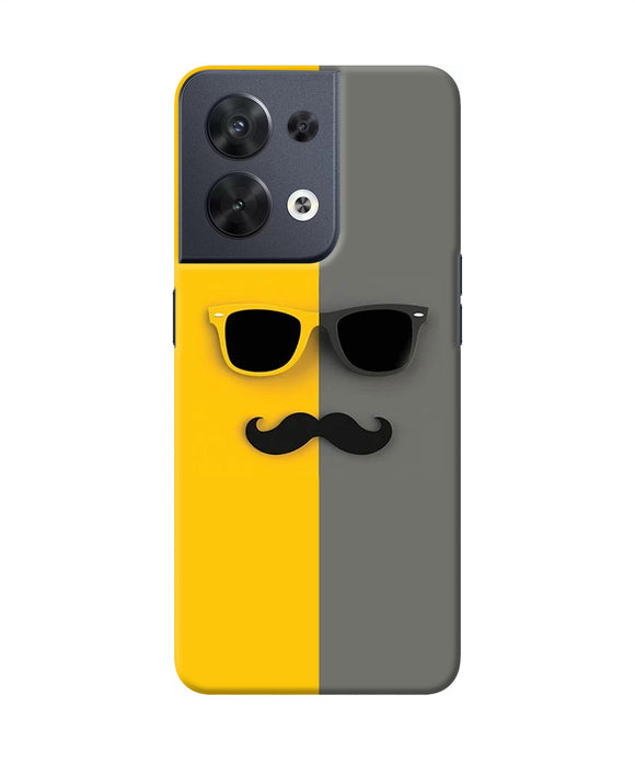 Mustache glass Oppo Reno8 Back Cover