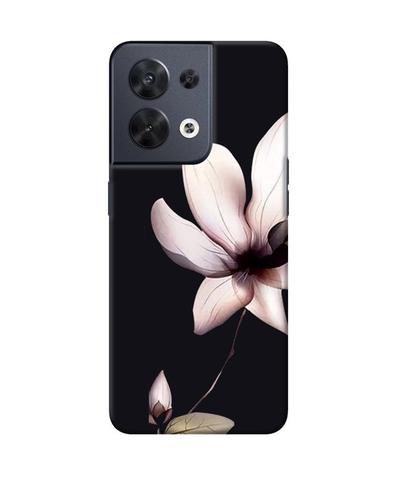 Flower white Oppo Reno8 Back Cover