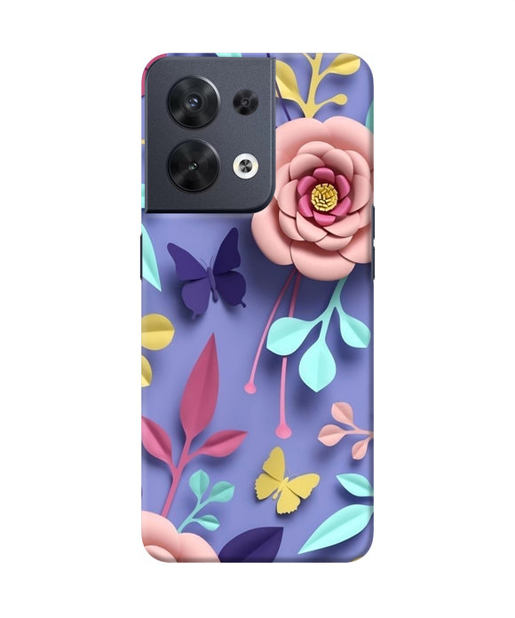 Flower canvas Oppo Reno8 Back Cover
