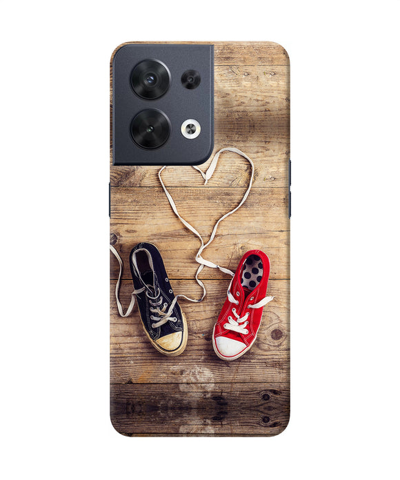 Shoelace heart Oppo Reno8 Back Cover