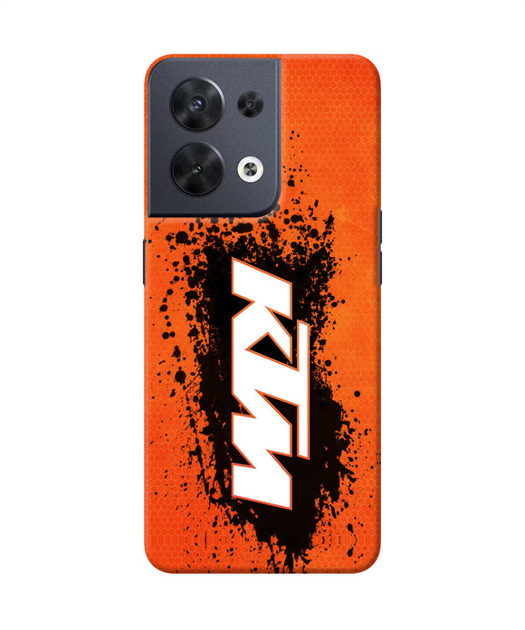 KTM black spray Oppo Reno8 Back Cover