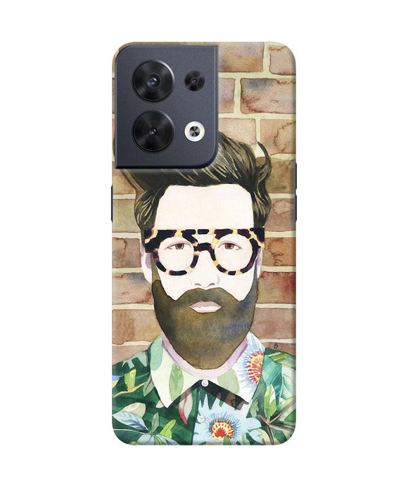 Beard man with glass Oppo Reno8 Back Cover