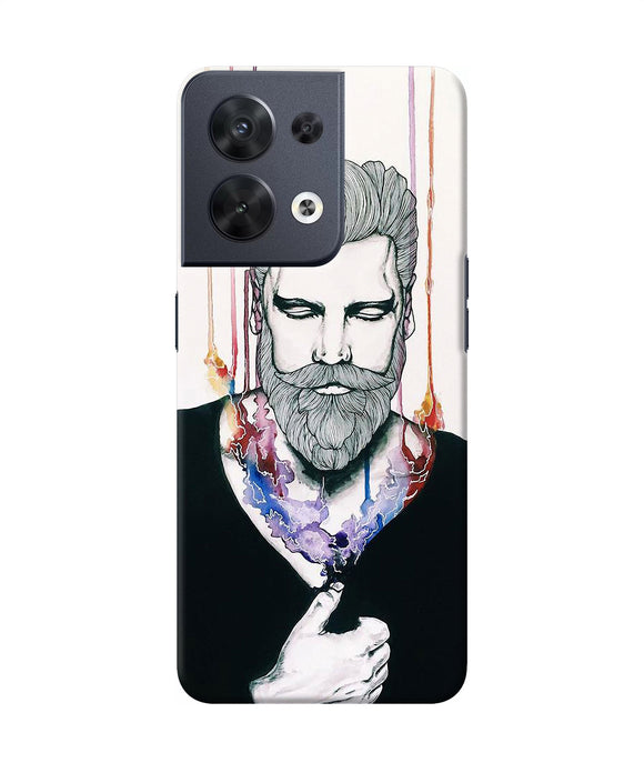 Beard man character Oppo Reno8 Back Cover