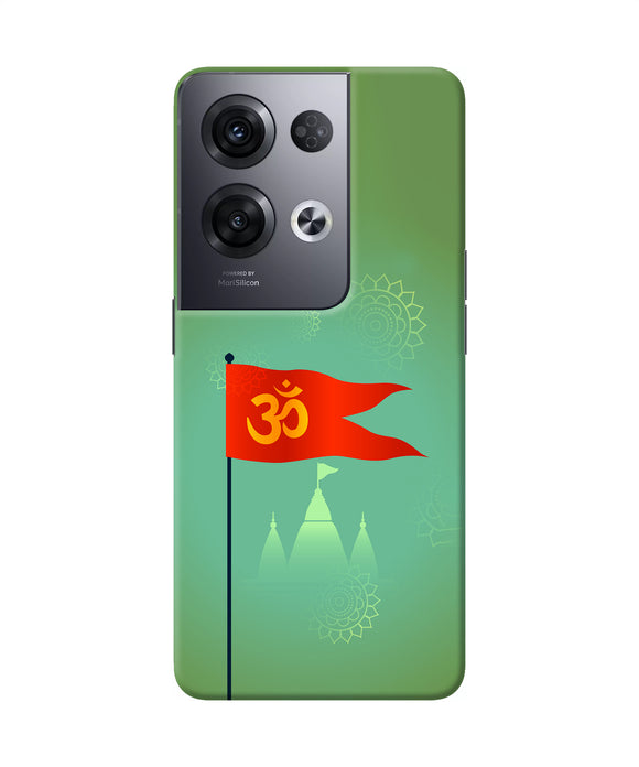 Om Flag Ram Mandir Oppo Reno8 Pro Back Cover