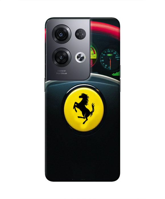 Ferrari Steeriing Wheel Oppo Reno8 Pro Real 4D Back Cover