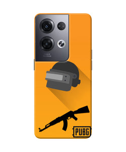 PUBG Helmet and Gun Oppo Reno8 Pro Real 4D Back Cover