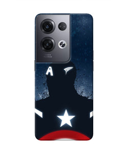 Captain america Shield Oppo Reno8 Pro Real 4D Back Cover