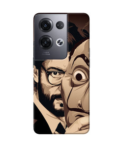 Money Heist Professor Art Oppo Reno8 Pro Back Cover