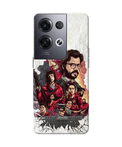 Money Heist Poster Oppo Reno8 Pro Back Cover