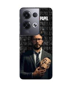 Money Heist Professor with Mask Oppo Reno8 Pro Back Cover