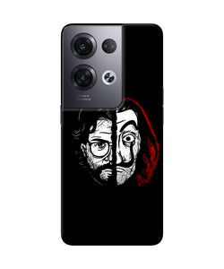 Money Heist Professor Mask Sketch Oppo Reno8 Pro Back Cover