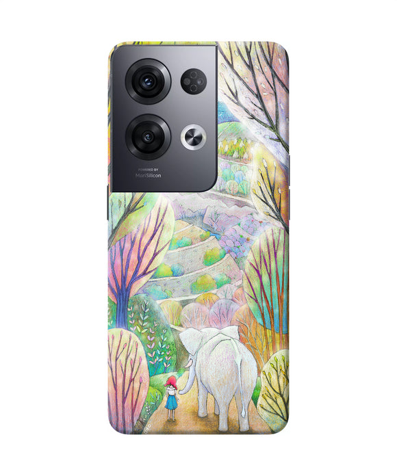 Natual elephant girl Oppo Reno8 Pro Back Cover