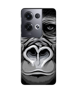 Black chimpanzee Oppo Reno8 Pro Back Cover