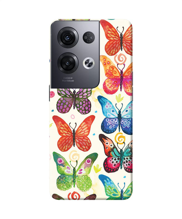 Abstract butterfly print Oppo Reno8 Pro Back Cover