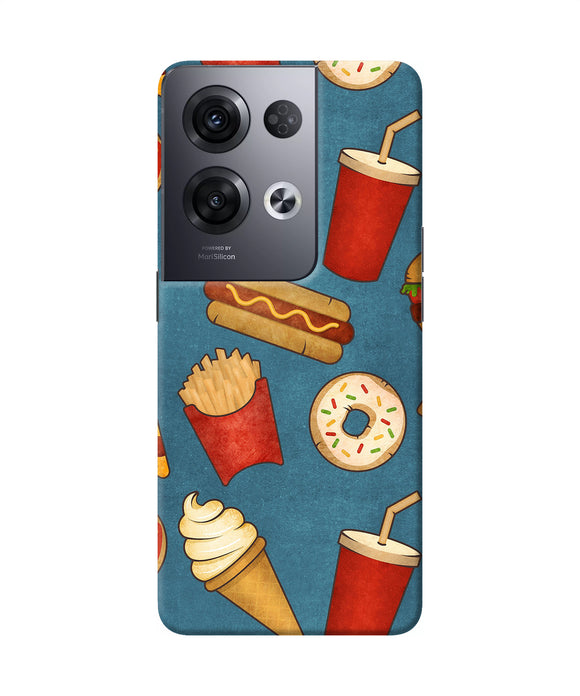 Abstract food print Oppo Reno8 Pro Back Cover