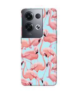 Abstract sheer bird print Oppo Reno8 Pro Back Cover