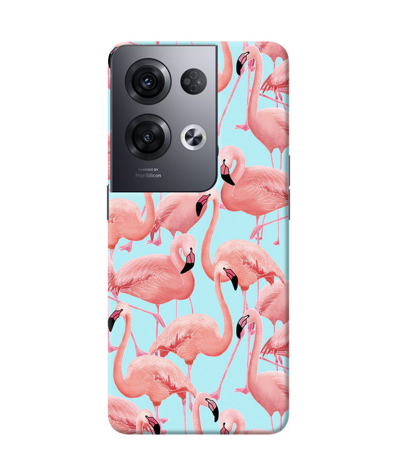 Abstract sheer bird print Oppo Reno8 Pro Back Cover