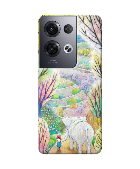 Natual elephant girl Oppo Reno8 Pro Back Cover