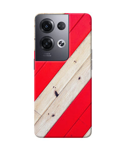 Abstract red brown wooden Oppo Reno8 Pro Back Cover