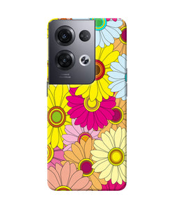 Abstract colorful flowers Oppo Reno8 Pro Back Cover