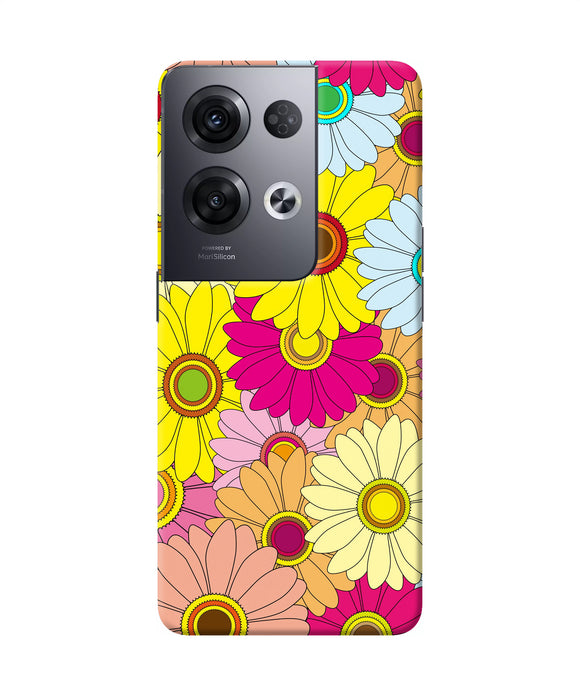 Abstract colorful flowers Oppo Reno8 Pro Back Cover