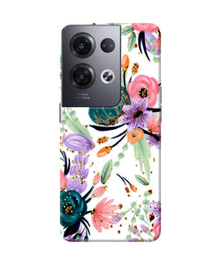 Abstract flowers print Oppo Reno8 Pro Back Cover