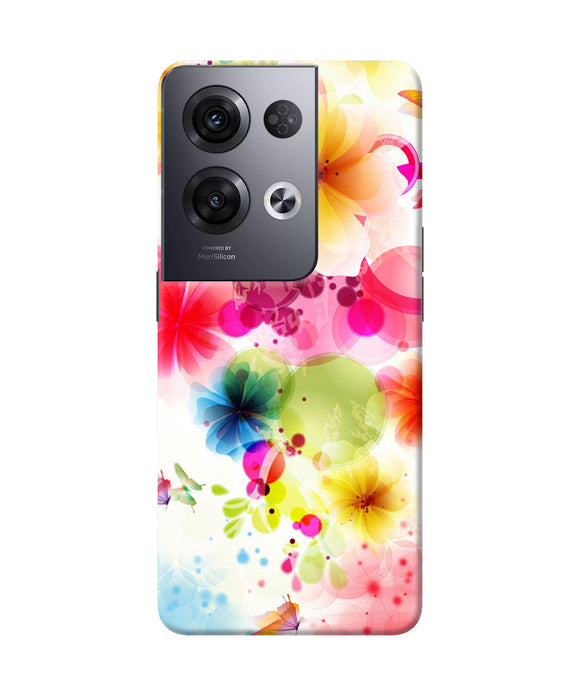 Flowers print Oppo Reno8 Pro Back Cover