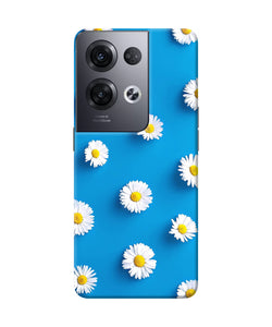 White flowers Oppo Reno8 Pro Back Cover