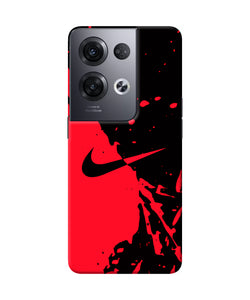 Nike red black poster Oppo Reno8 Pro Back Cover