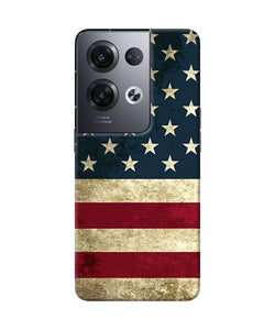 Vintage US flag Oppo Reno8 Pro Back Cover