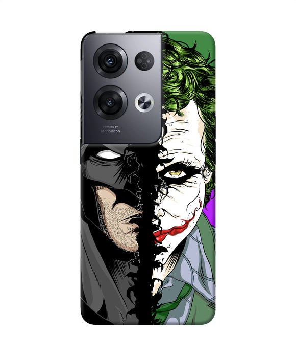 Batman vs joker half face Oppo Reno8 Pro Back Cover