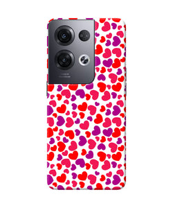 Red heart canvas print Oppo Reno8 Pro Back Cover